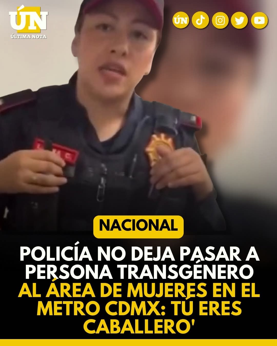 Polémica en el Metro: oficial de la PBI impide el acceso a persona transgénero en área exclusiva para mujeres.