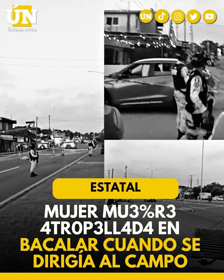 Mujer mu3%r3 4tr0p3ll4d4 en Bacalar cuando se dirigía al campo.
