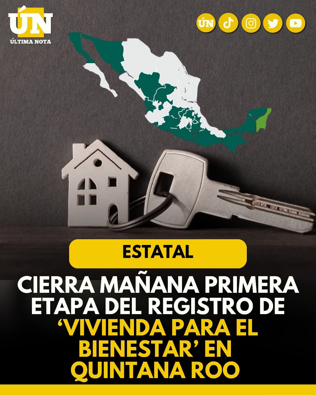 Cierra mañana primera etapa del registro de ‘Vivienda para el Bienestar’ en Quintana Roo.