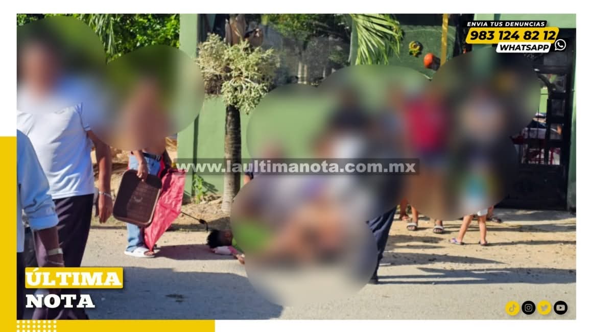 Camioneta se pasa el alto y provoca choque contra motocicleta en Felipe Carrillo Puerto.
