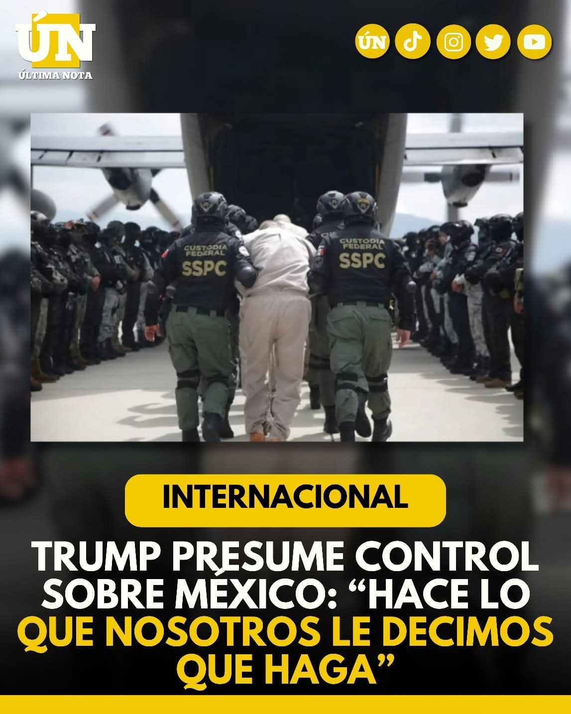 Trump presume control sobre México: “Hace lo que nosotros le decimos que haga”.