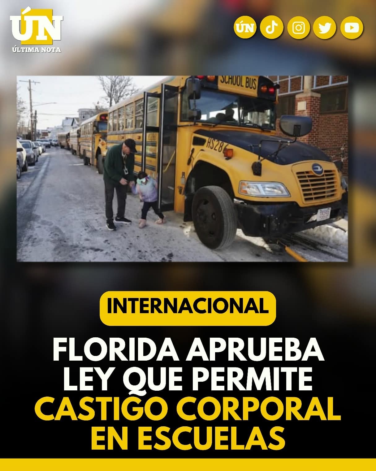 Florida aprueba ley que permite castigo corporal en escuelas.