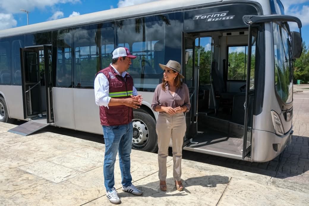 Inician pruebas de autobuses articulados en Cancún.