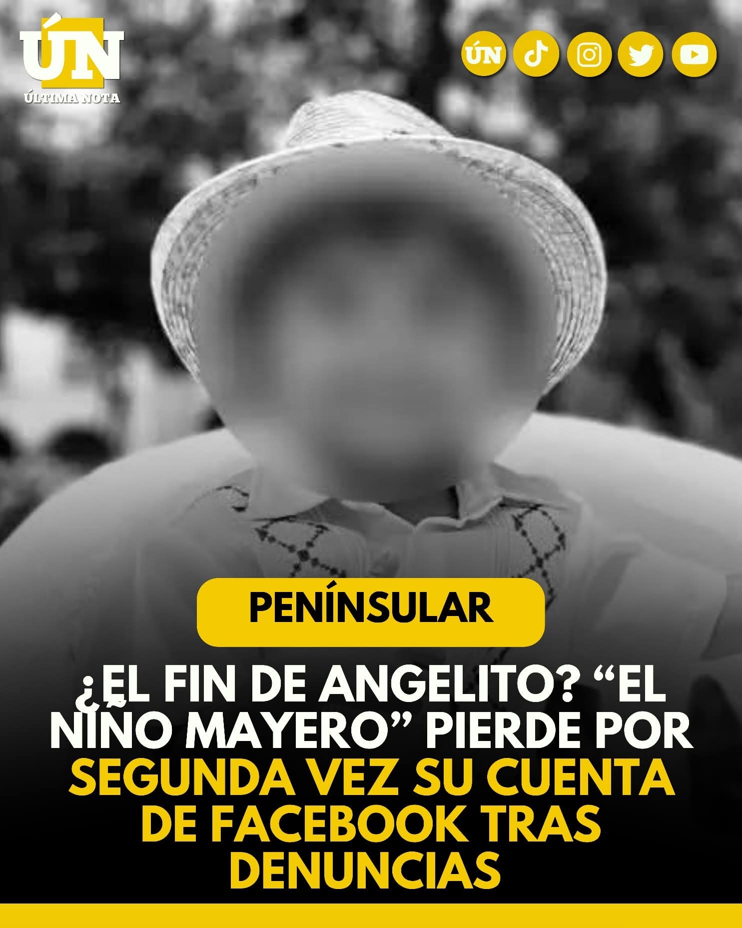 ¿El fin de angelito? “El niño mayero” pierde por segunda vez su cuenta de Facebook tras denuncias.