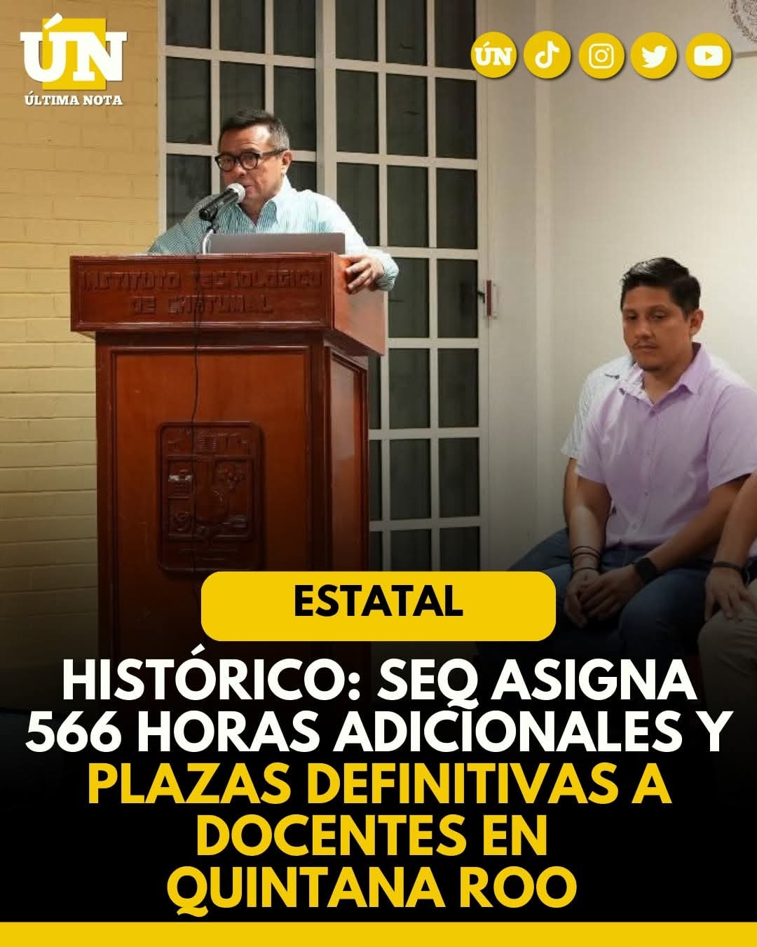 Histórico: SEQ asigna 566 horas adicionales y plazas definitivas a docentes en Quintana Roo.