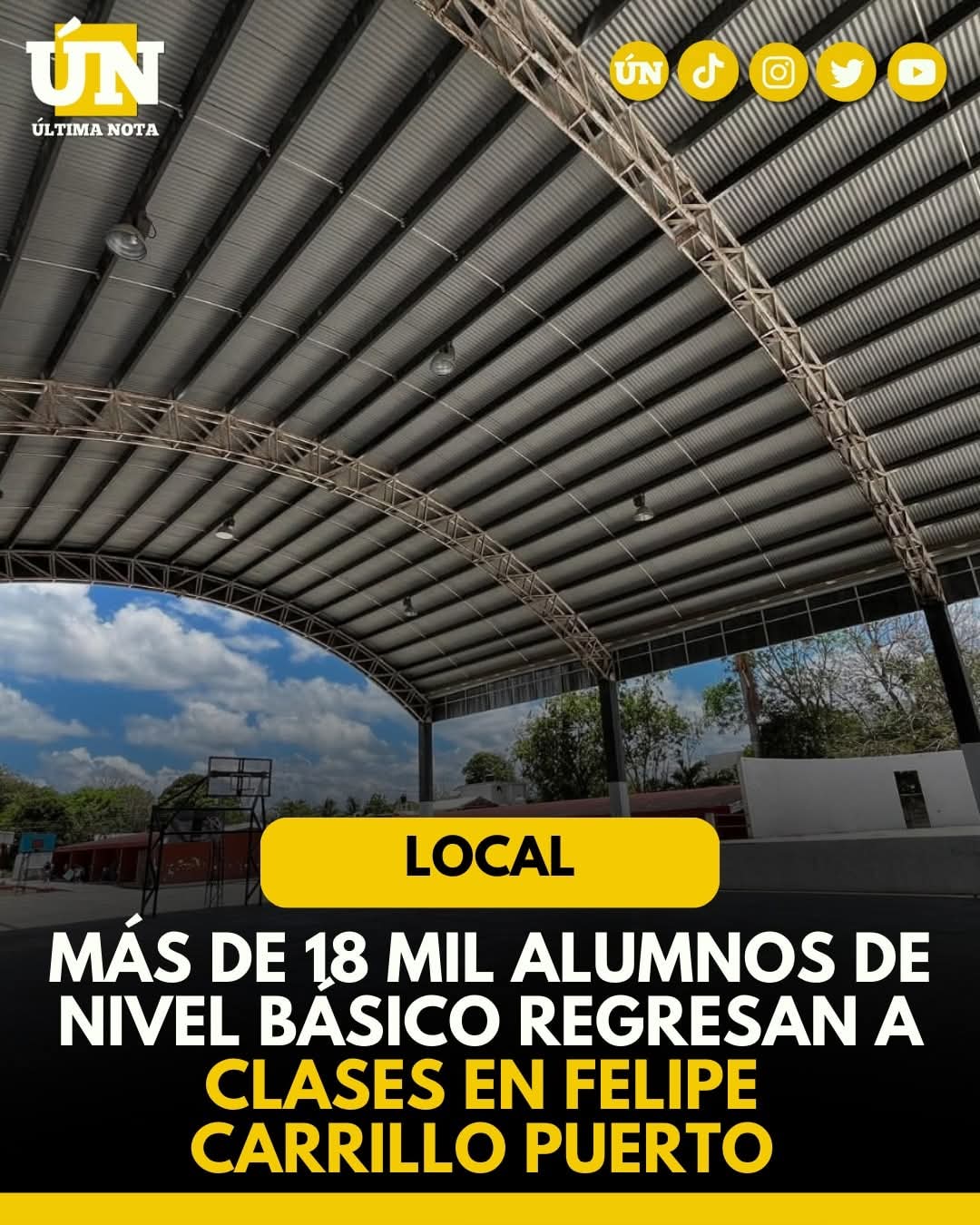 Más de 18 mil alumnos de nivel básico regresan a clases en Felipe Carrillo Puerto.