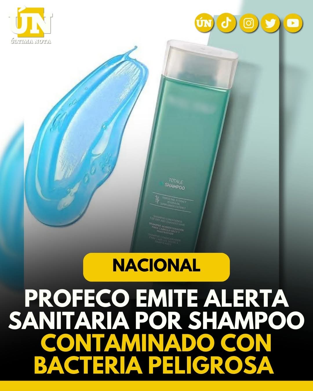Profeco emite alerta sanitaria por shampoo contaminado con bacteria peligrosa.
