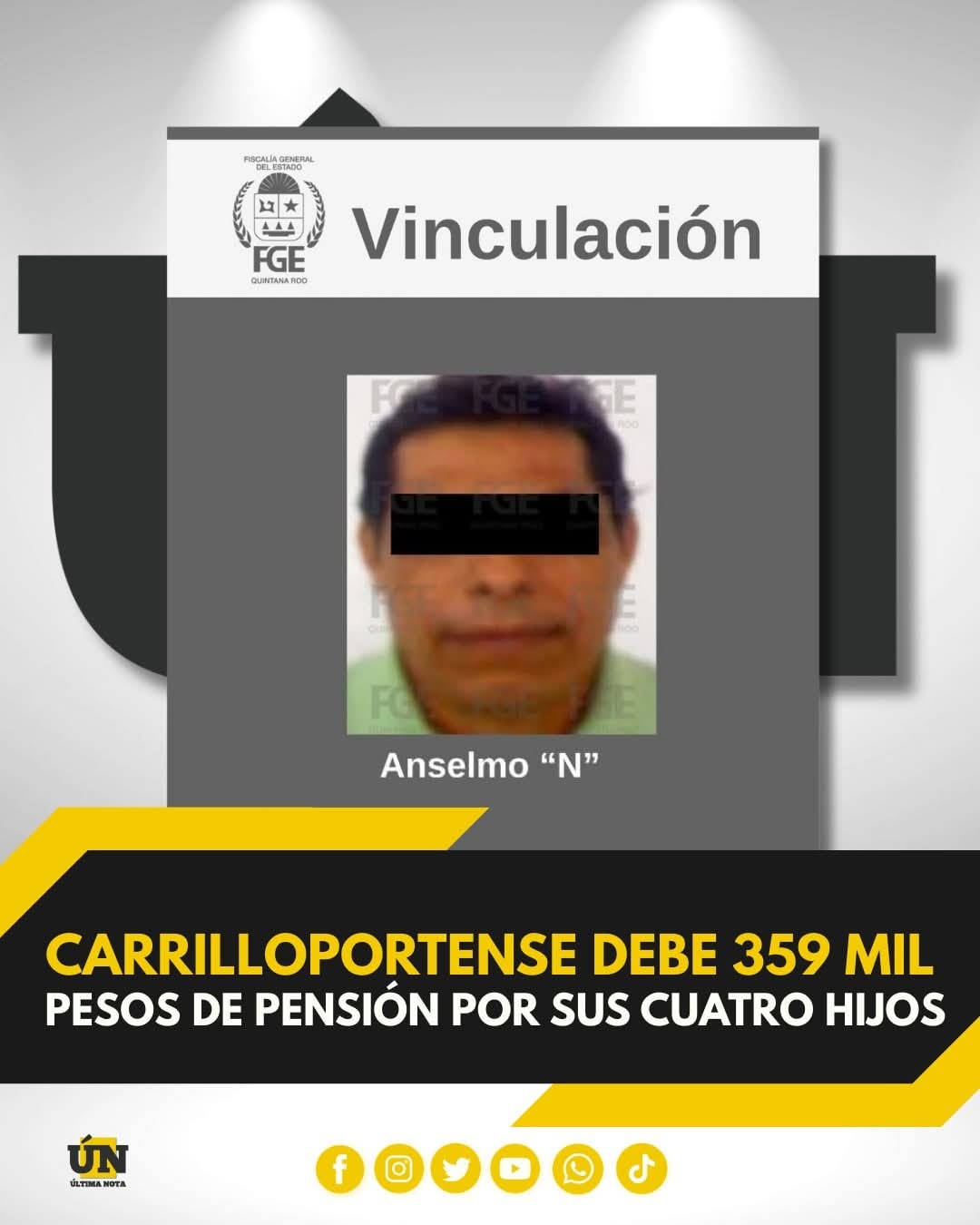 Vinculan a proceso a padre por incumplir con la manutención de sus hijos en Felipe Carrillo Puerto.