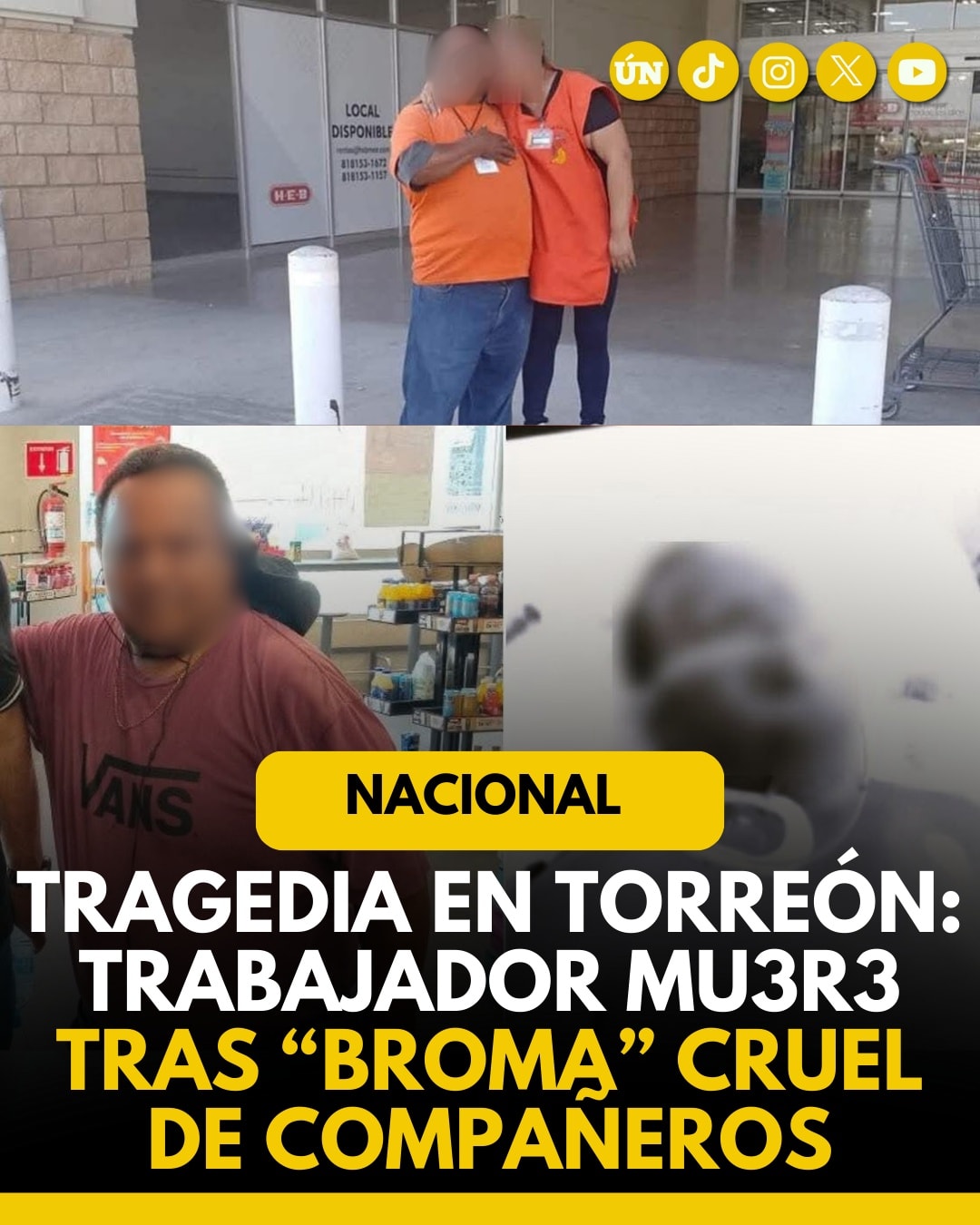 Tragedia en Torreón: trabajador mu3r3 tras “broma” cruel de compañeros.