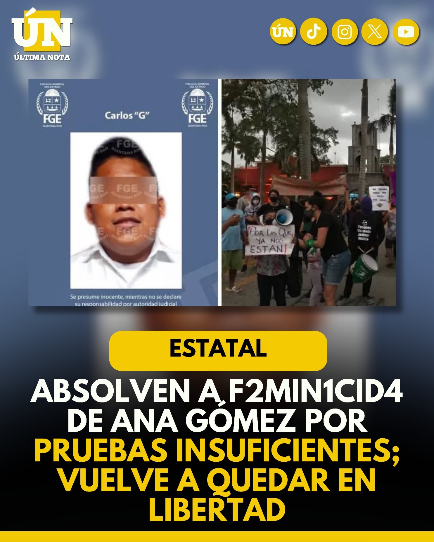Absolven a f3min1cid4 de Ana Gómez por pruebas insuficientes; vuelve a quedar en libertad.