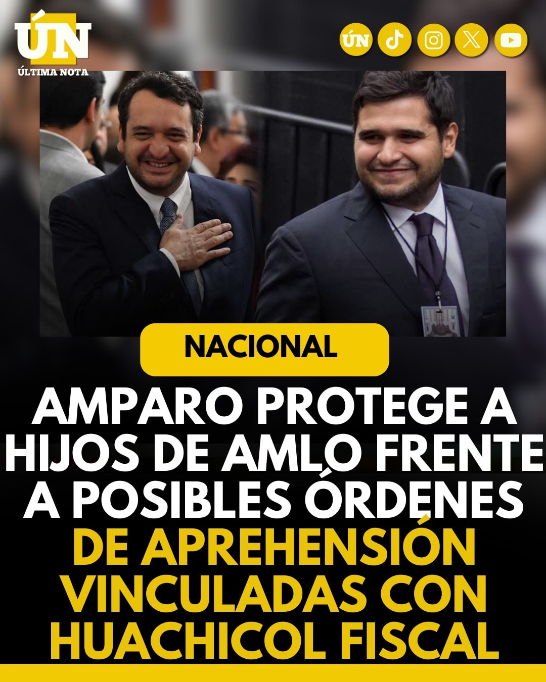 Amparo protege a hijos de AMLO frente a posibles órdenes de aprehensión vinculadas con huachicol fiscal.