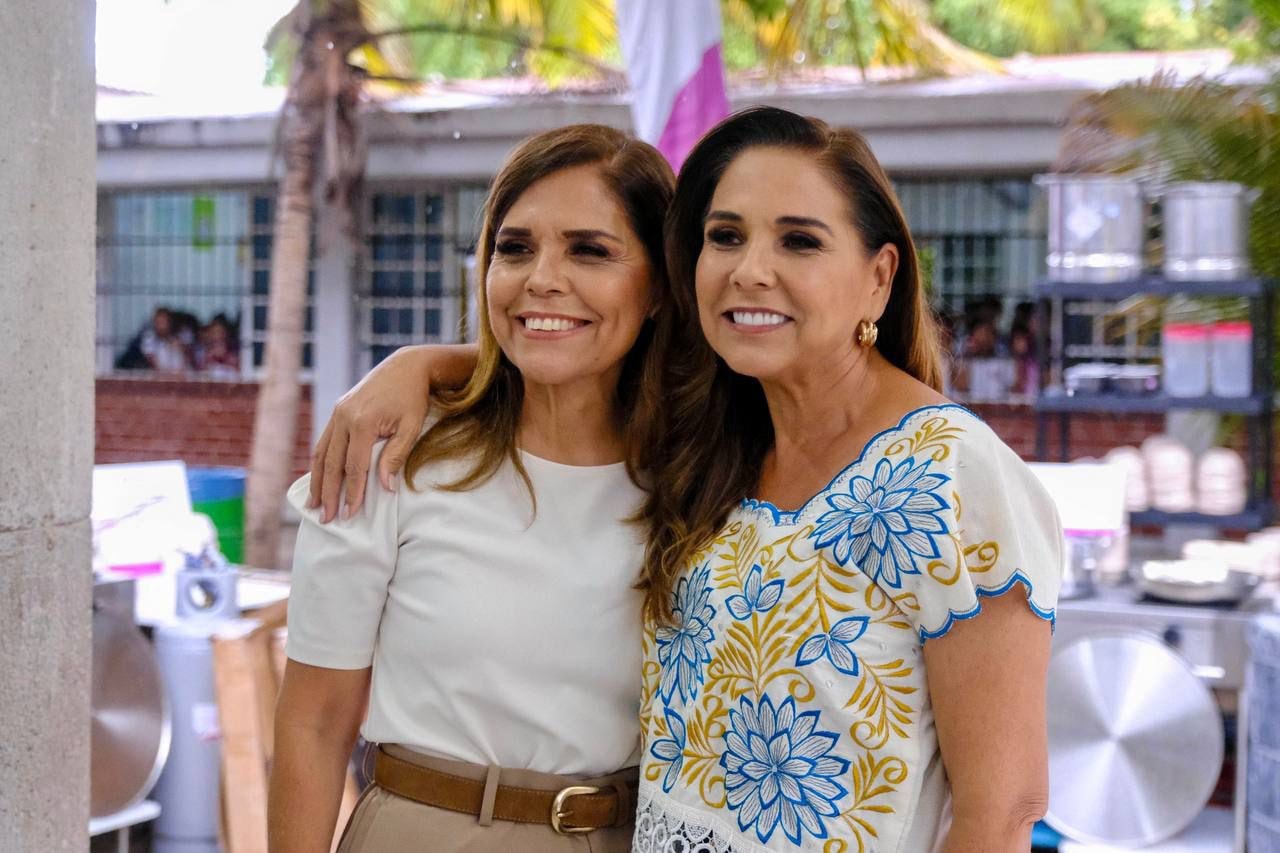 Mara y Verónica Lezama Espinosa equipan desayunadores para el bienestar de más de 2 mil 700 niñas y niños.