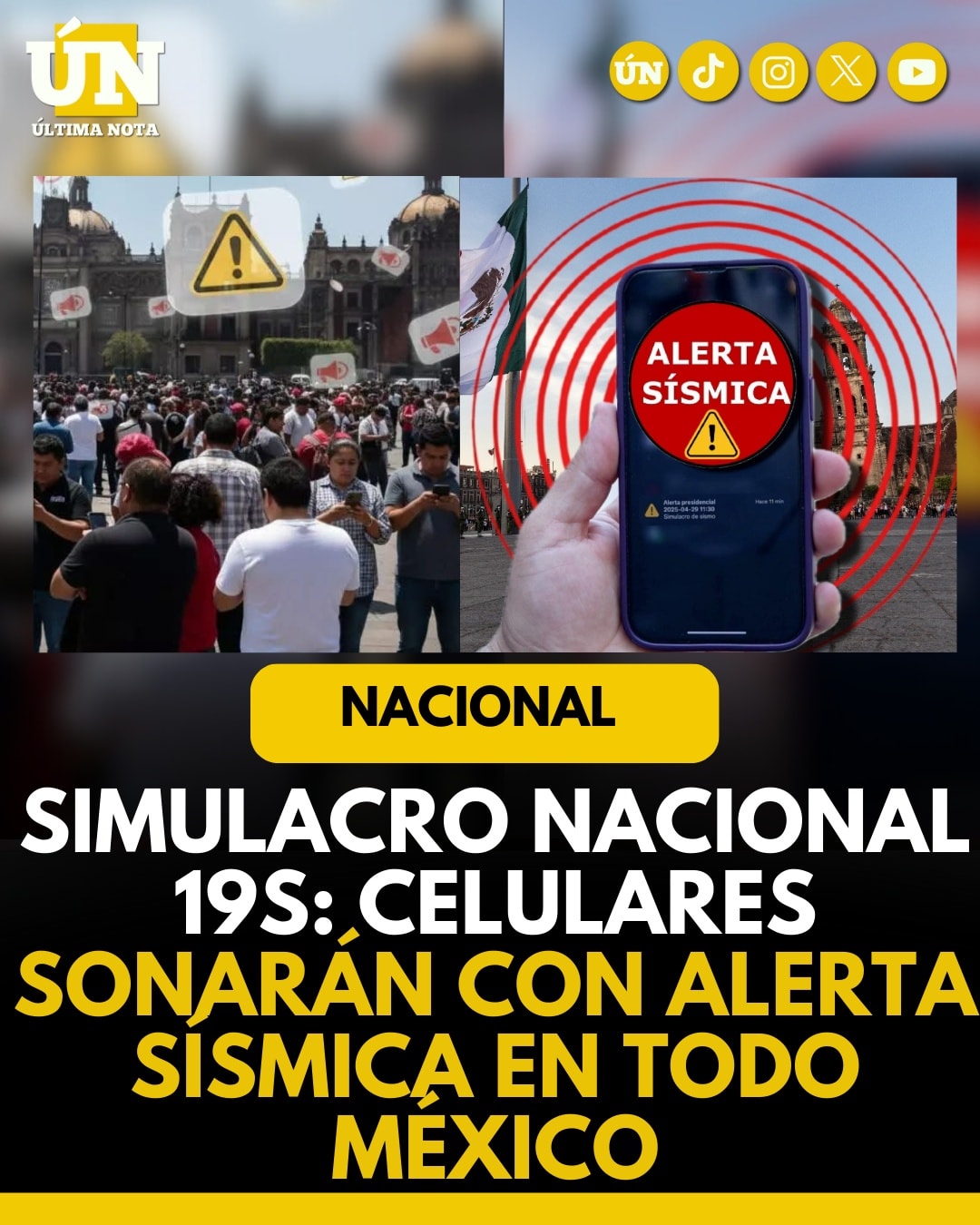 Simulacro Nacional 19S: celulares y altavoces sonarán hoy en todo México