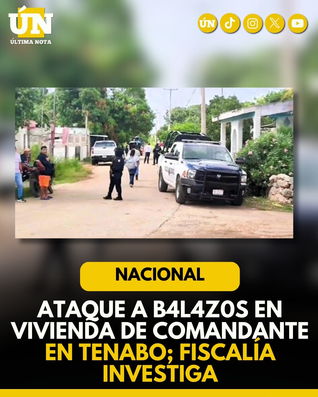 Ataque a b4l4z0s en vivienda de comandante en Tenabo; Fiscalía investiga.