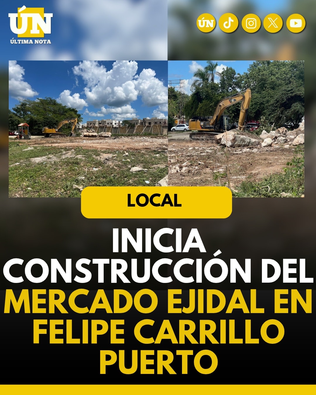 Inicia construcción del mercado ejidal en Felipe Carrillo Puerto.