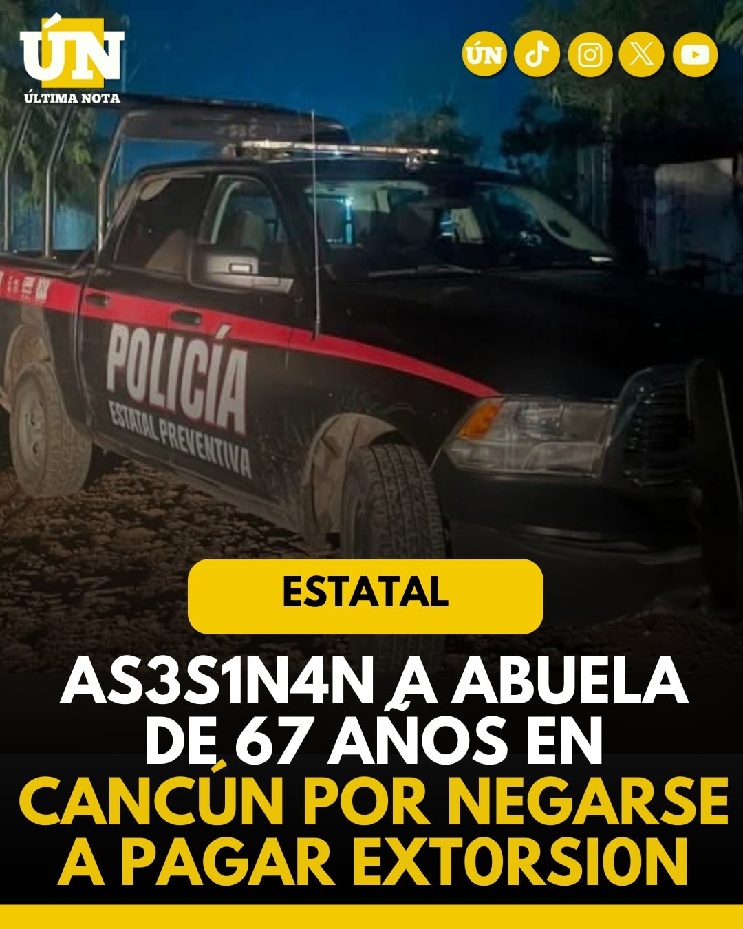 As3s1n4n a abuela de 67 años en Cancún por negarse a pagar 3xt0rsi0n.