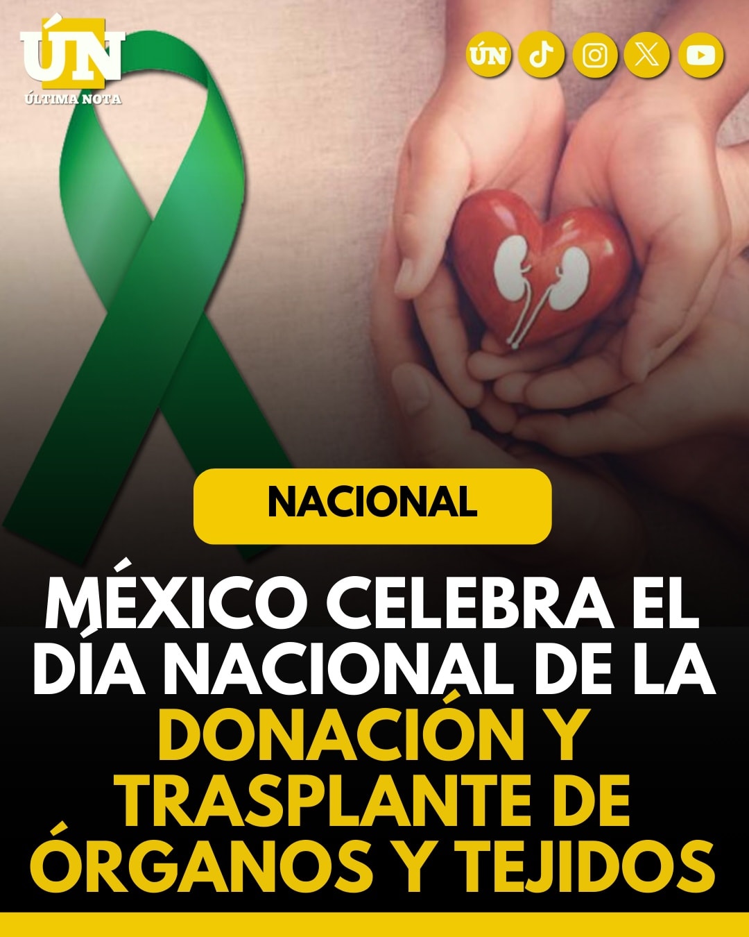 México celebra el Día Nacional de la Donación y Trasplante de Órganos y Tejidos.