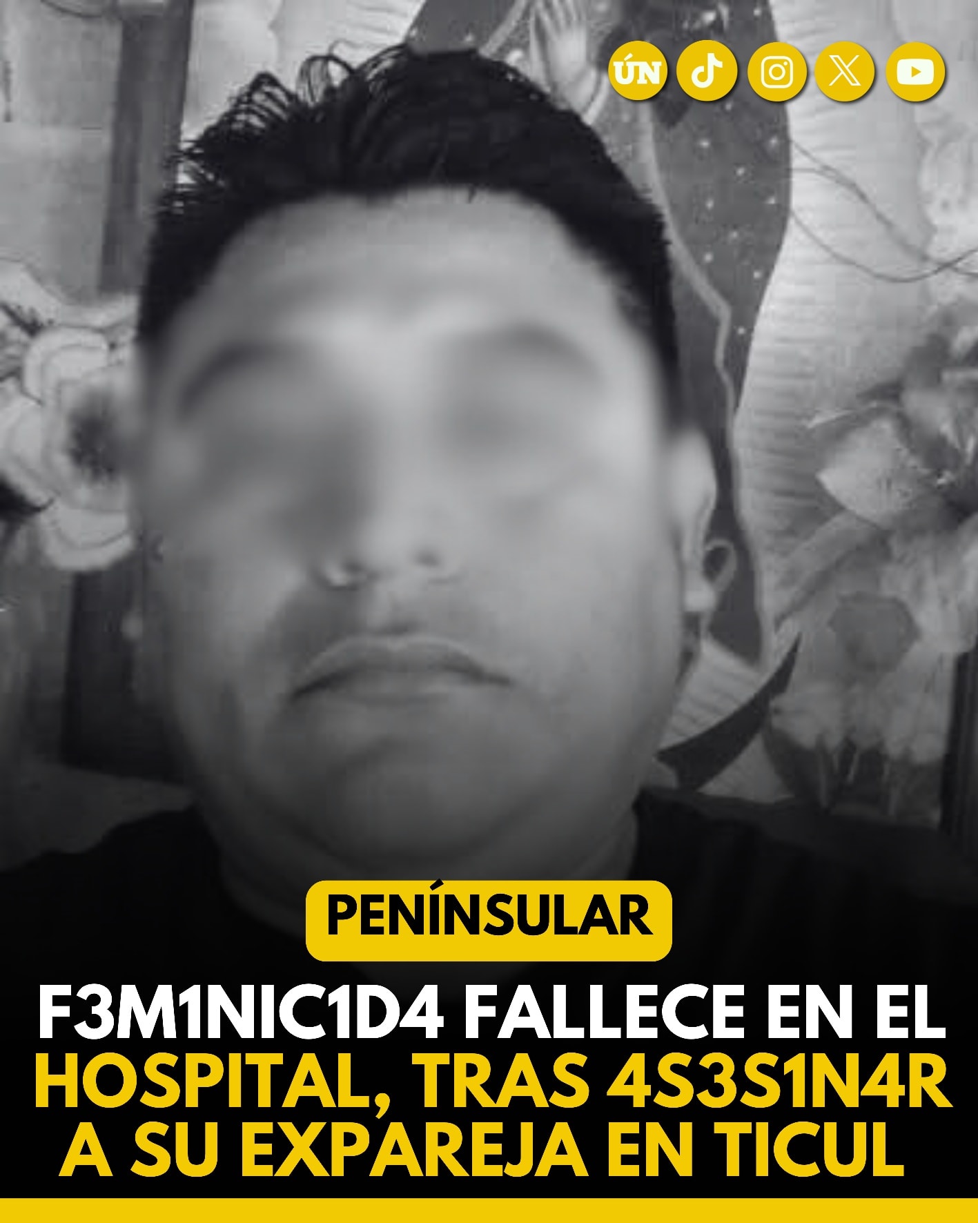 F3m1nic1d4 fallece en el hospital, tras 4s3s1n4r a su expareja en Ticul.