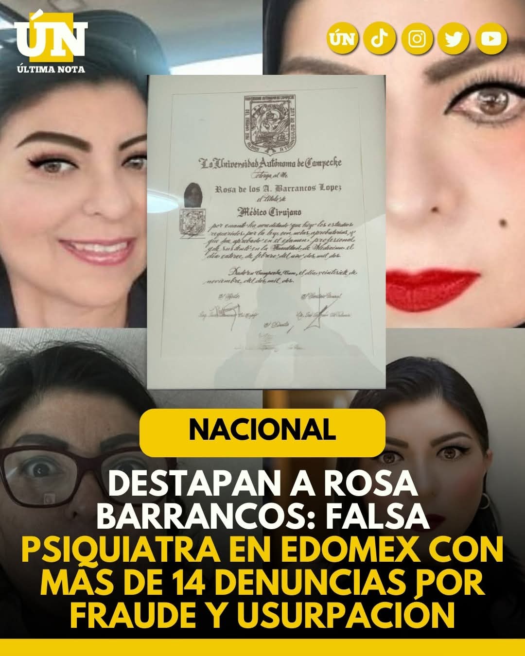 Destapan a Rosa Barrancos: falsa psiquiatra en Edomex con más de 14 denuncias por fraude y usurpación.