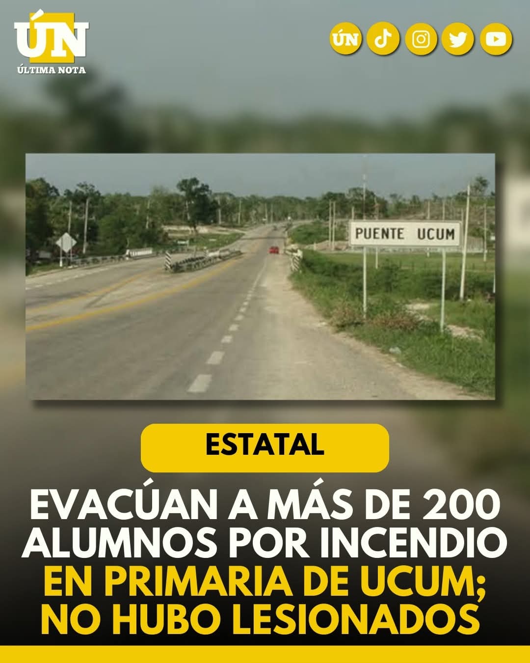 Evacúan a más de 200 alumnos por incendio en primaria de Ucum; no hubo lesionados.