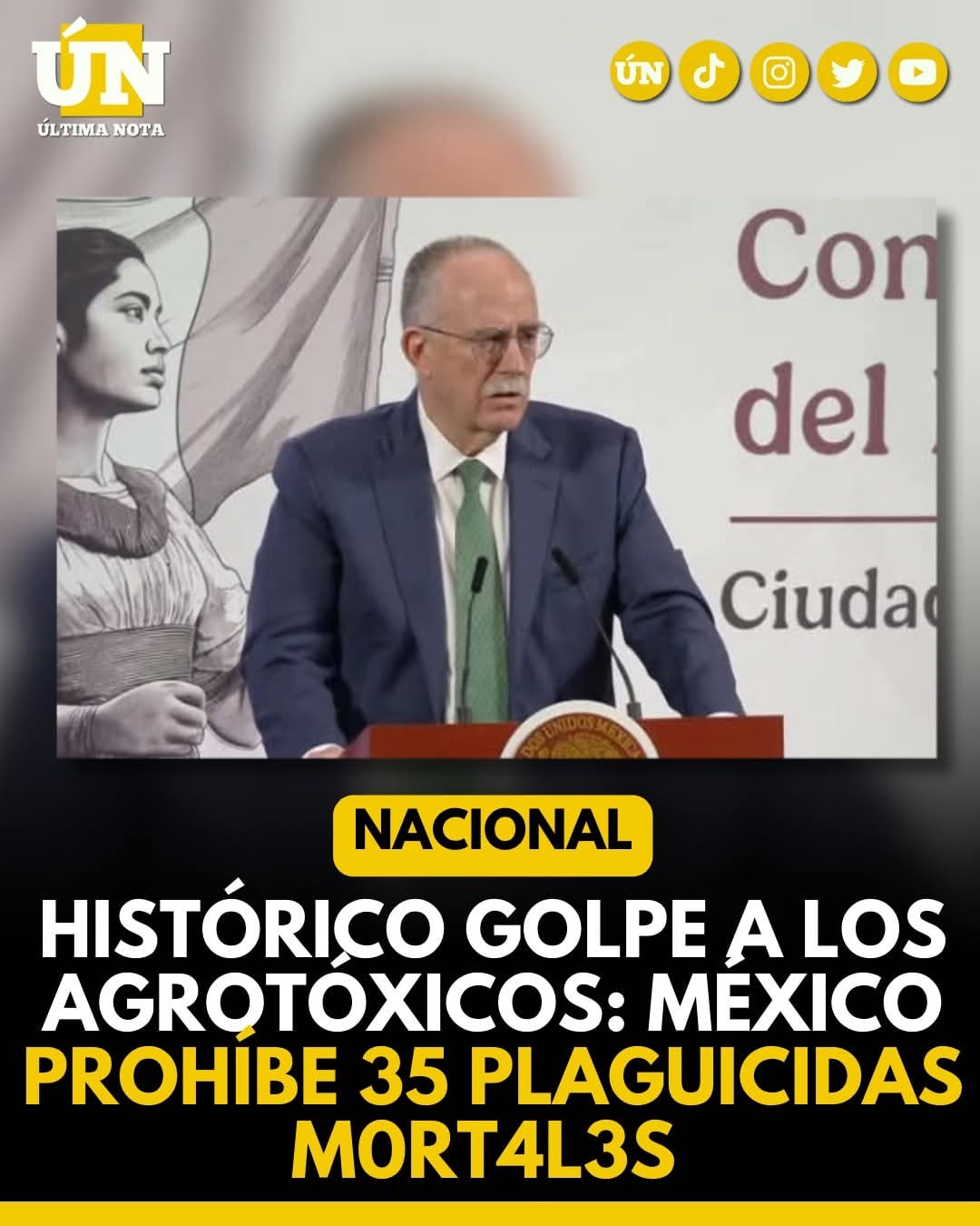 Histórico golpe a los agrotoxicos: México prohíbe 35 plaguicidas mortales.
