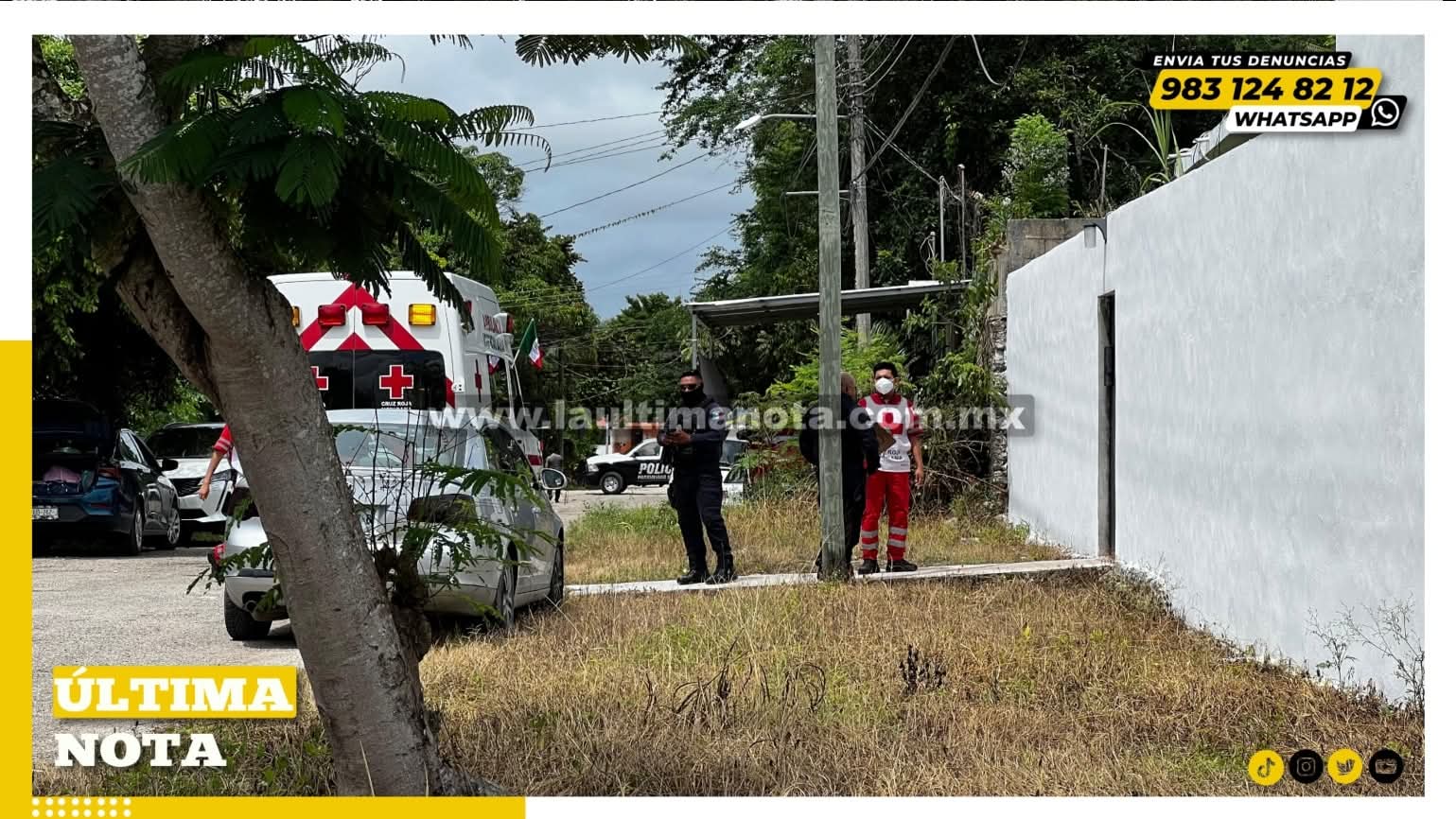 Triste noticia en Felipe Carrillo Puerto, hombre se 4rr3b4t4 la vid4.