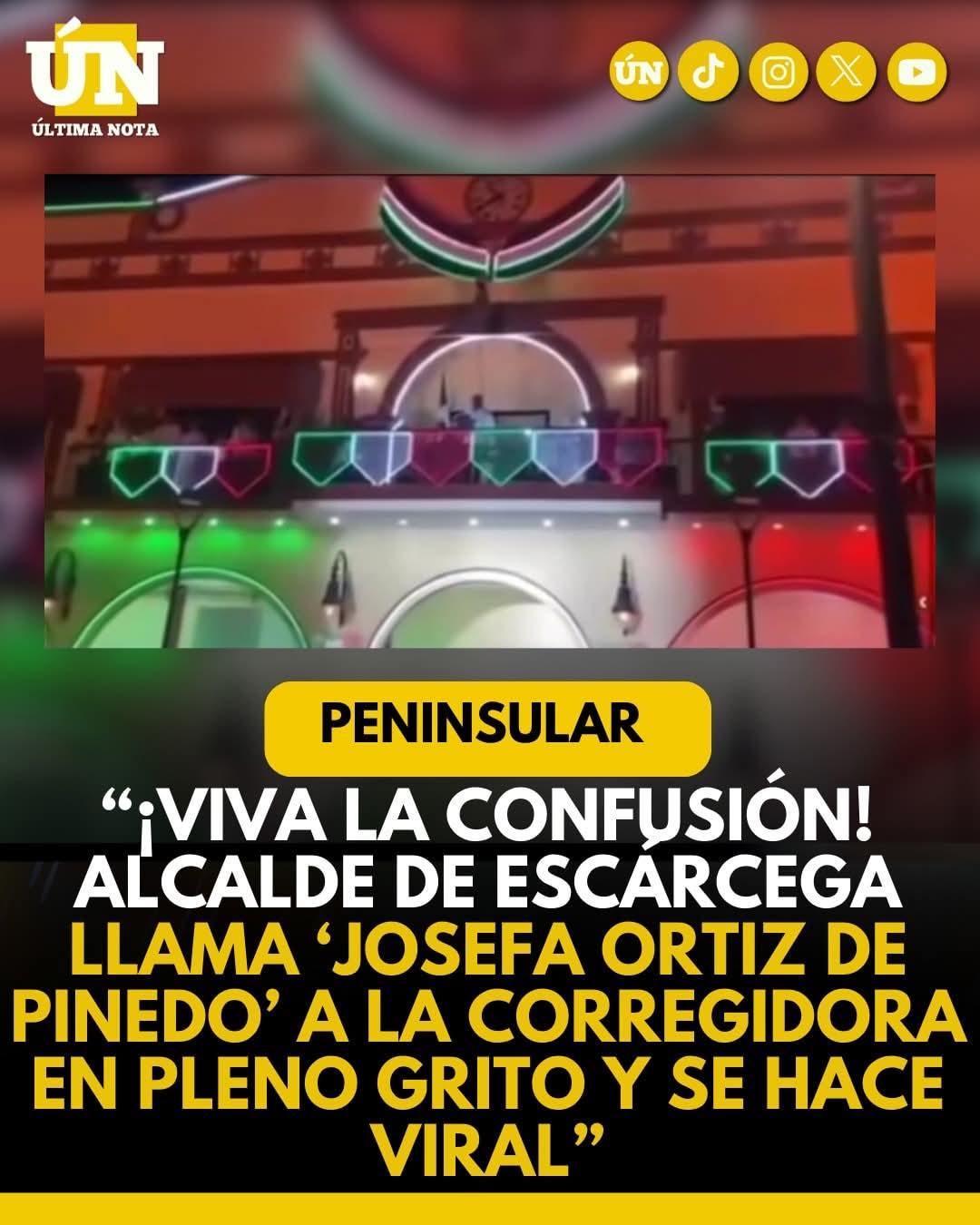 “¡Viva la confusión! Alcalde de Escárcega llama ‘Josefa Ortiz de Pinedo’ a la Corregidora en pleno Grito y se hace viral”.