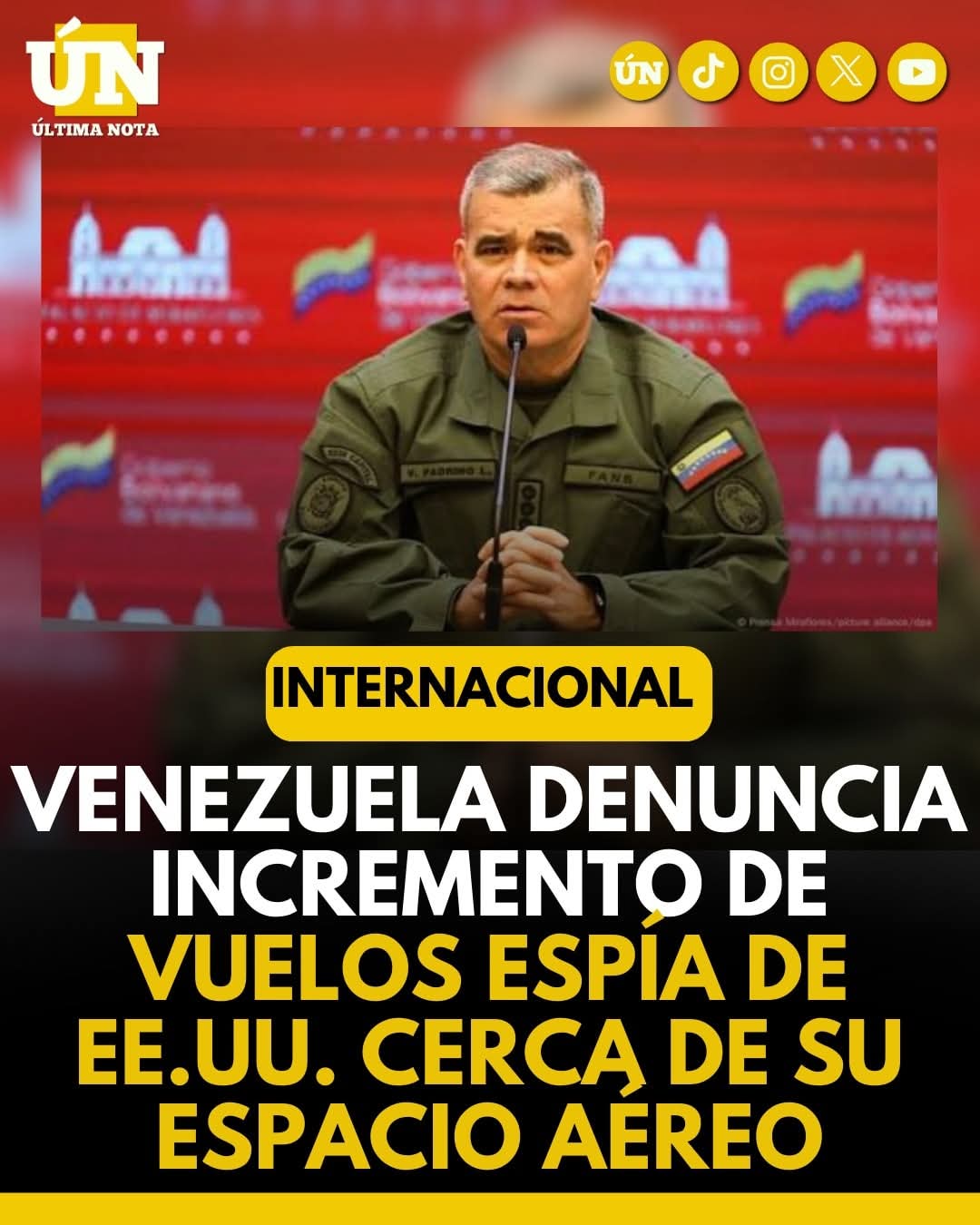 Venezuela denuncia incremento de vuelos espía de EE.UU. cerca de su espacio aéreo.