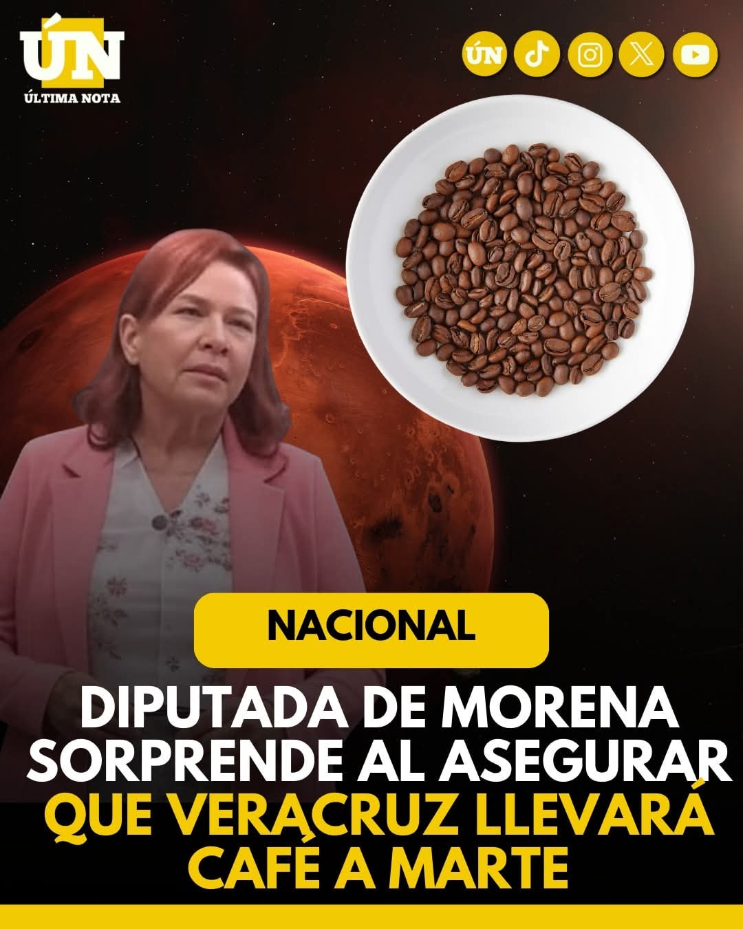 Diputada de Morena sorprende al asegurar que Veracruz llevará café a Marte.