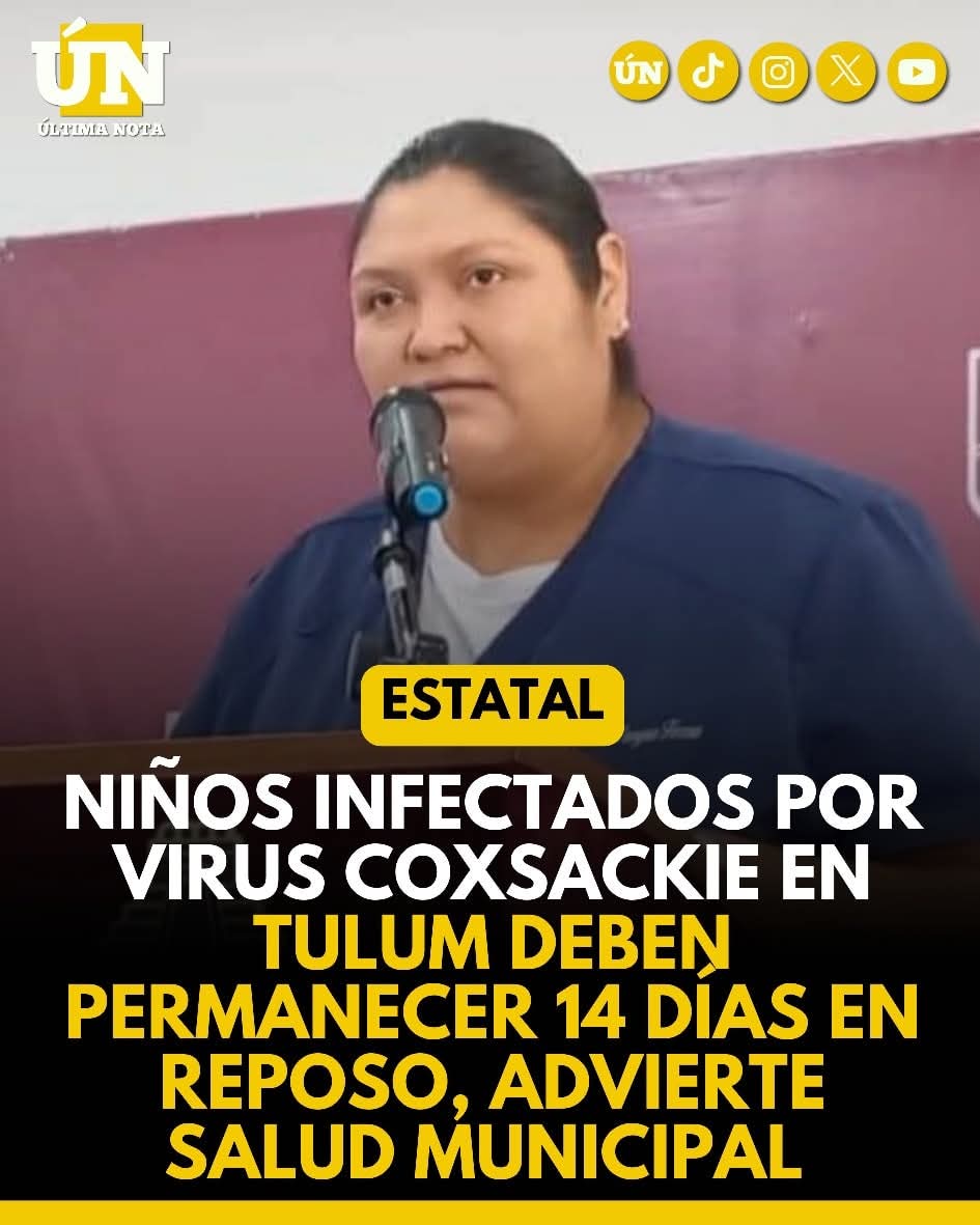 Niños Infectados por Virus Coxsackie en Tulum Deben Permanecer 14 Días en Reposo, Advierte Salud Municipal.