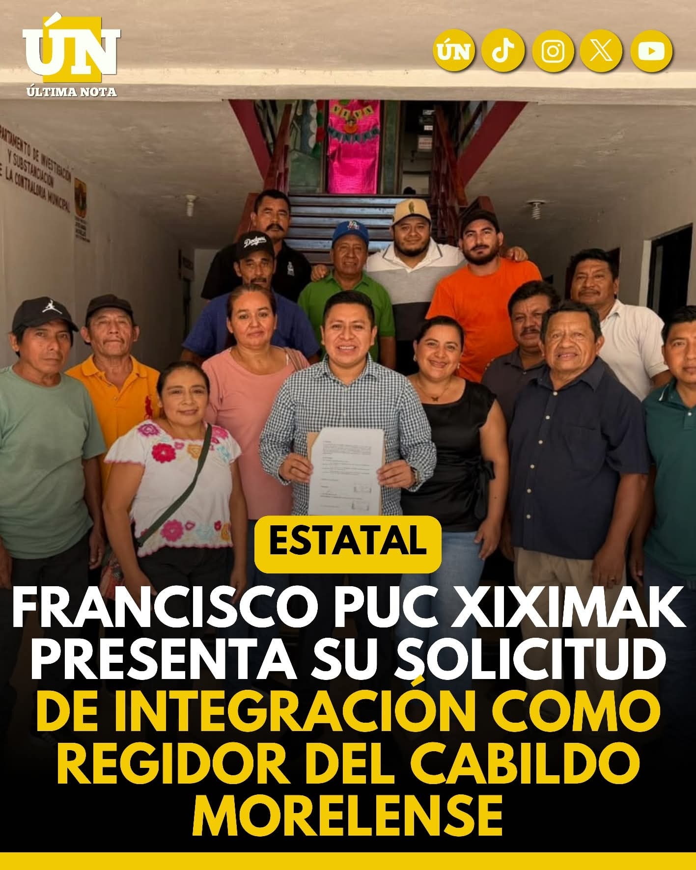Francisco Puc Xiximak solicita su incorporación al Cabildo morelense como regidor.