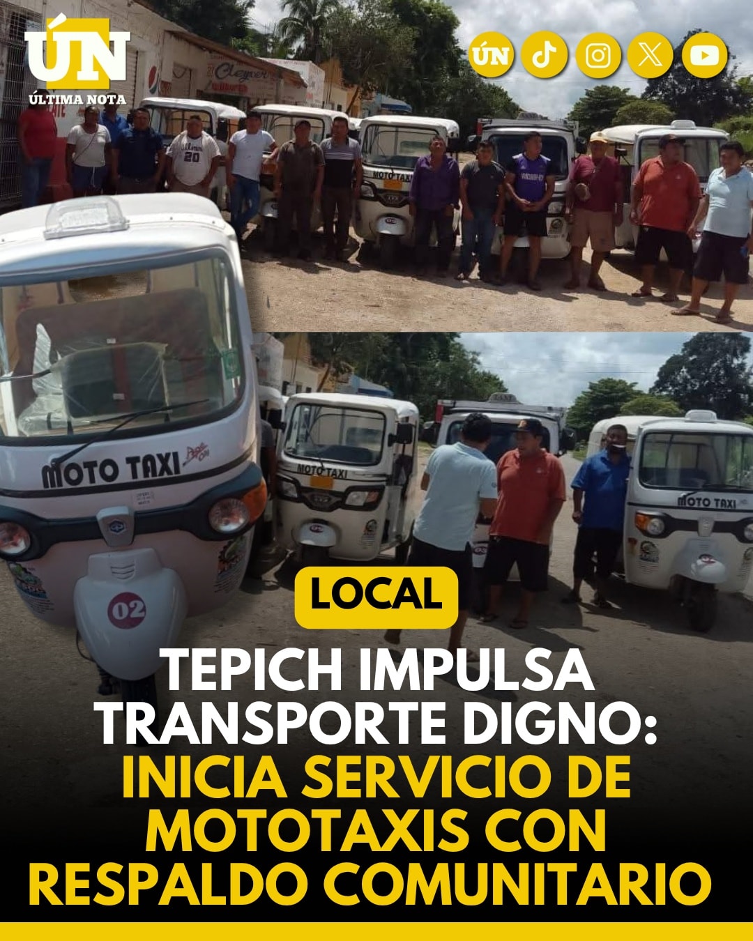 Tepich impulsa transporte digno: inicia servicio de mototaxis con respaldo comunitario.