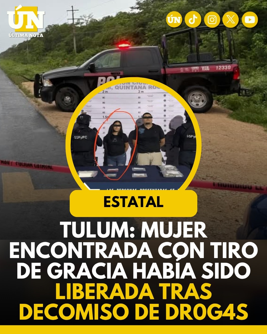 Tulum: Mujer encontrada con t1r0 de gracia había sido liberada tras decomiso de dr0g4s.
