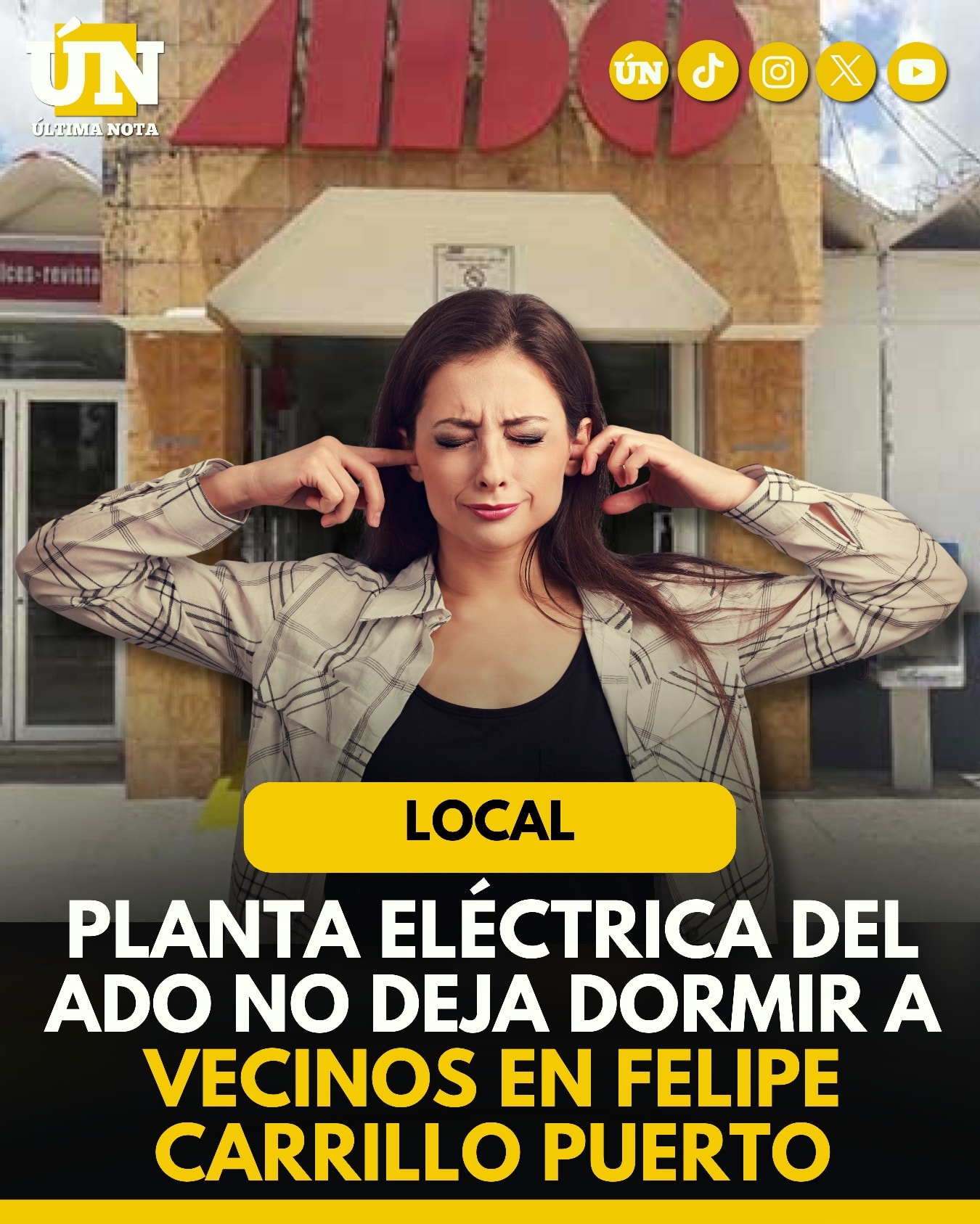 Planta eléctrica del ADO no deja dormir a vecinos en Felipe Carrillo Puerto.