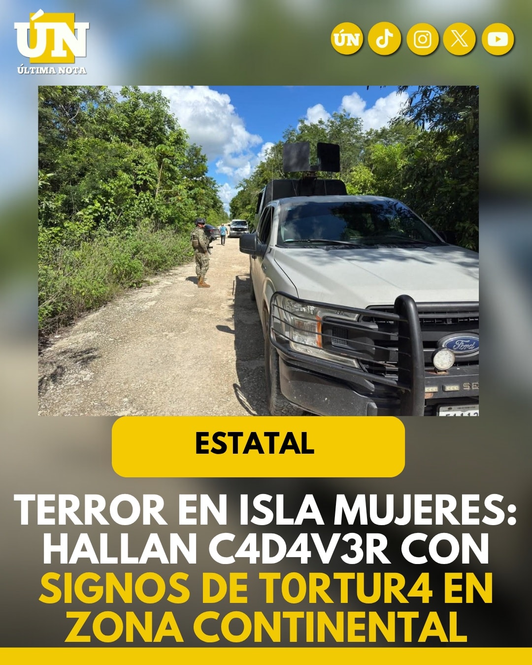 Terror en Isla Mujeres: Hallan c4d4v3r con signos de t0rtur4 en zona continental.