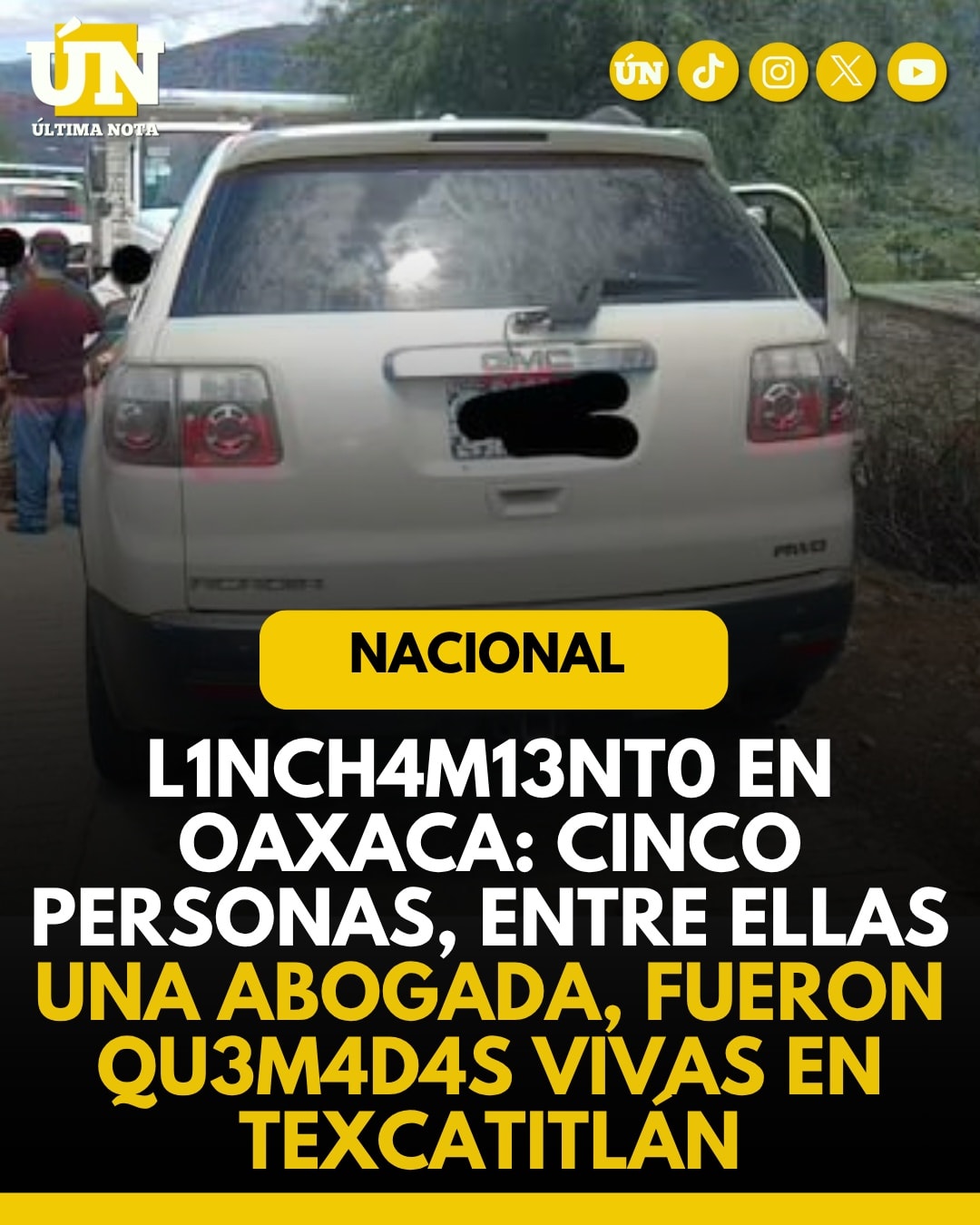 L1nch4m13nt0 en Oaxaca: cinco personas, entre ellas una abogada, fueron qu3m4d4s viv4s en Texcatitlán.