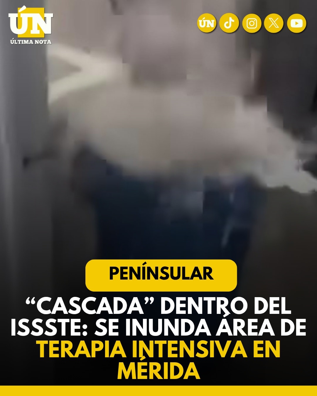 “Cascada” dentro del ISSSTE: se inunda área de terapia intensiva en Mérida y video causa indignación.