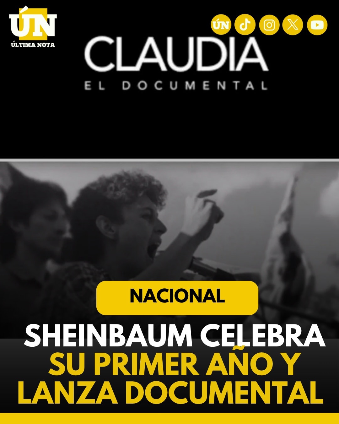 Sheinbaum celebra su primer año de Gobierno y anuncia estreno de documental.