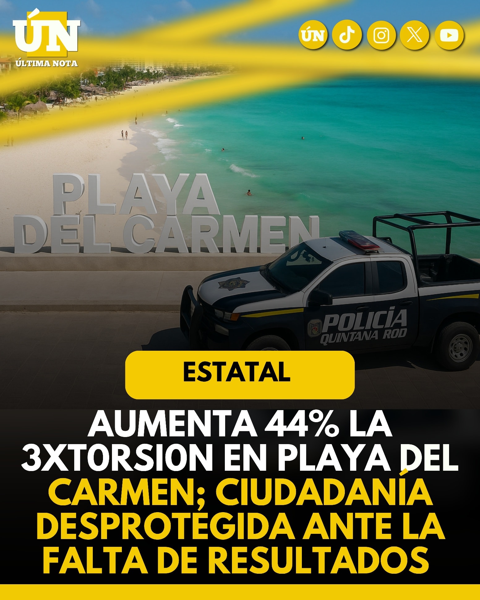 Aumenta 44% la 3xt0rsi0n en Playa del Carmen; ciudadanía desprotegida ante la falta de resultados.