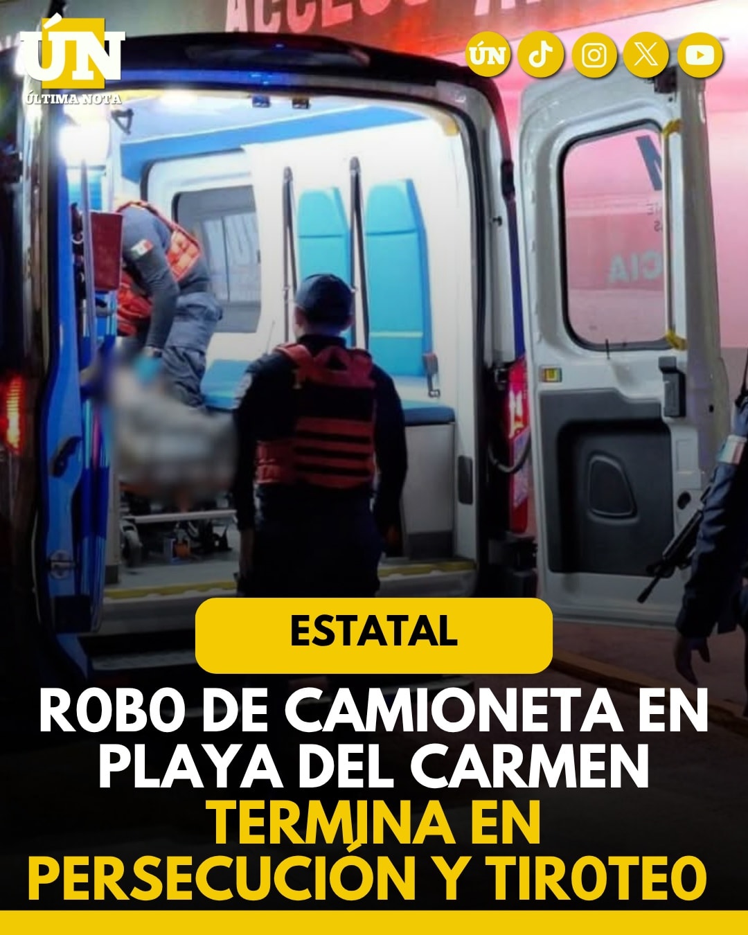R0b0 de camioneta en Playa del Carmen termina en persecución y t1r0t3o.