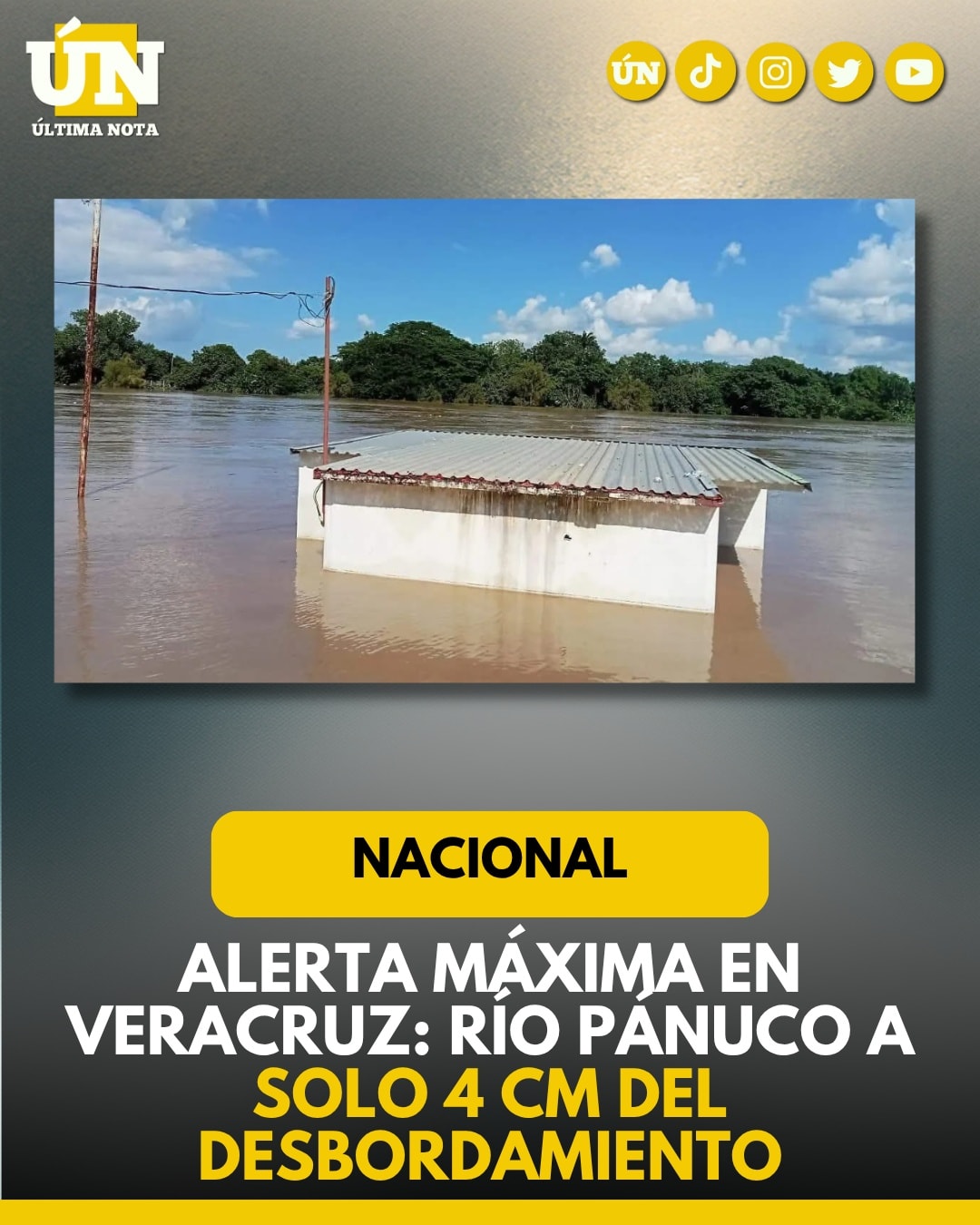 Alerta máxima en Veracruz: río Pánuco a solo 4 cm del desbordamiento .