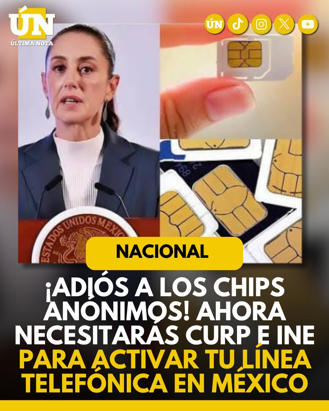¡Adiós a los chips anónimos! Ahora necesitarás CURP e INE para activar tu línea telefónica en México.