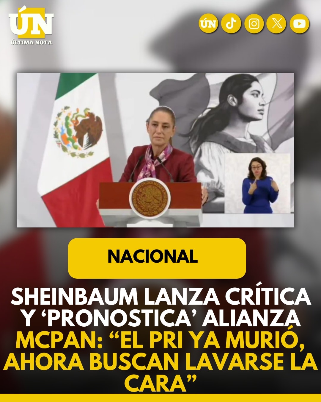 Sheinbaum lanza crítica y ‘pronostica’ alianza McPAN: “El PRI ya murió, ahora buscan lavarse la cara”.