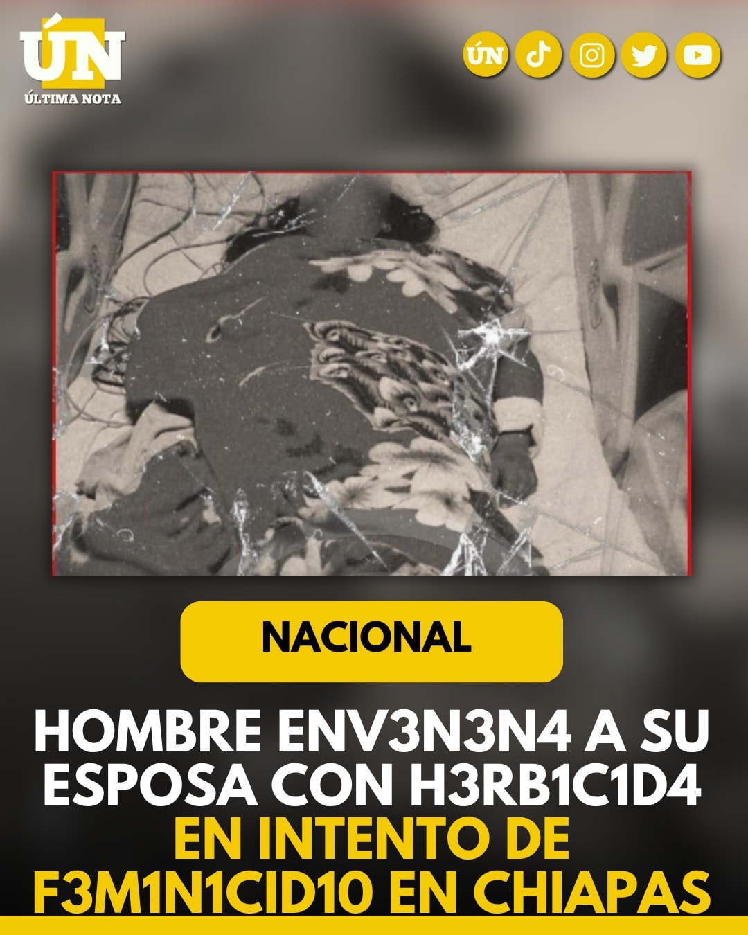 Hombre env3n3n4 a su esposa con h3rb1c1d4 en intento de f3m1n1cid10 en Chiapas.