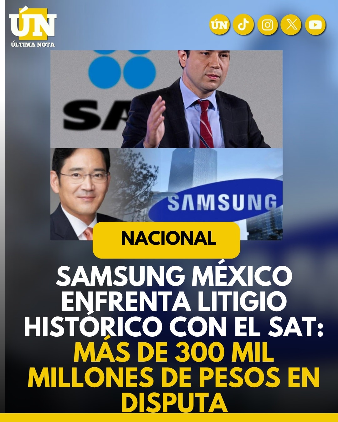 Samsung México enfrenta litigio histórico con el SAT: más de 300 mil millones de pesos en disputa.