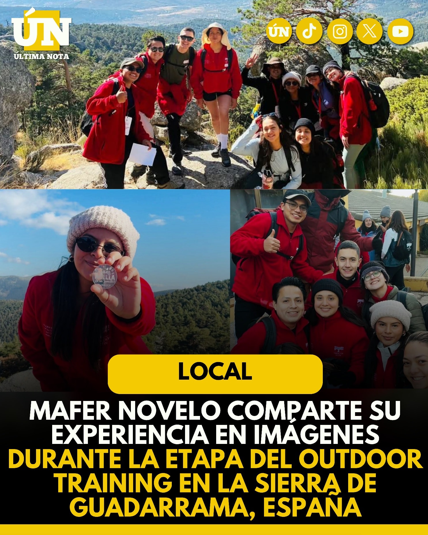 Mafer Novelo comparte su experiencia en imágenes durante la etapa del Outdoor Training en la Sierra de Guadarrama, España