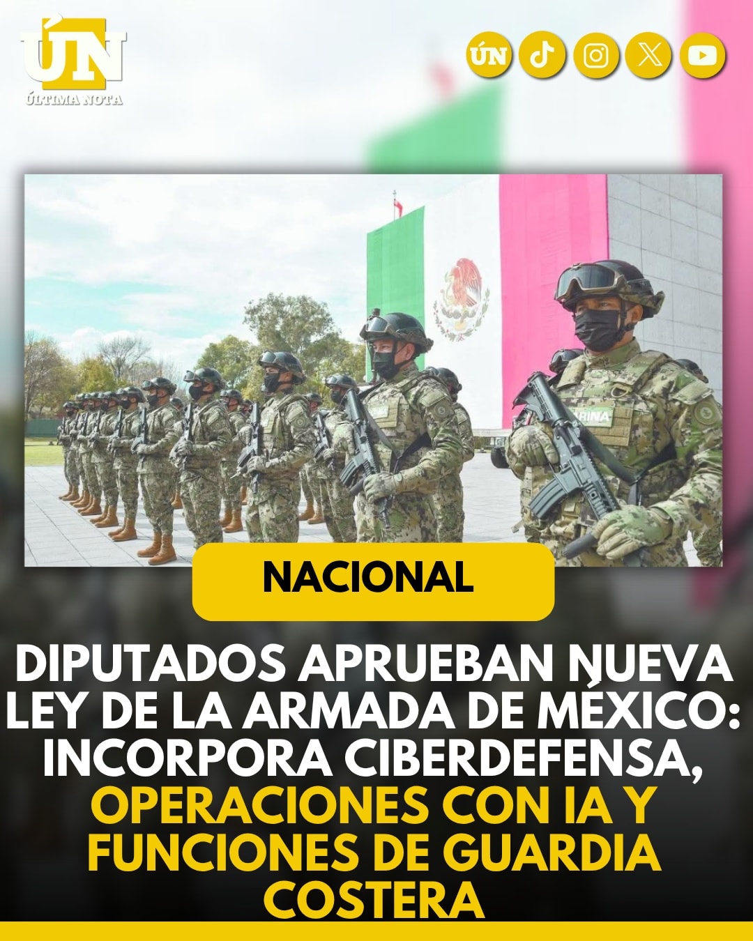 Diputados aprueban nueva Ley de la Armada de México: incorpora ciberdefensa, operaciones con IA y funciones de Guardia Costera.