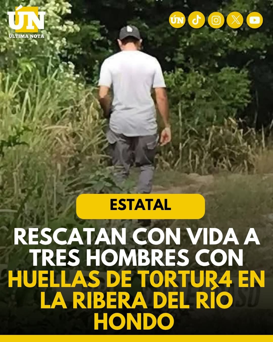 Rescatan con vida a tres hombres con huellas de t0rtur4 en la Ribera del Río Hondo.