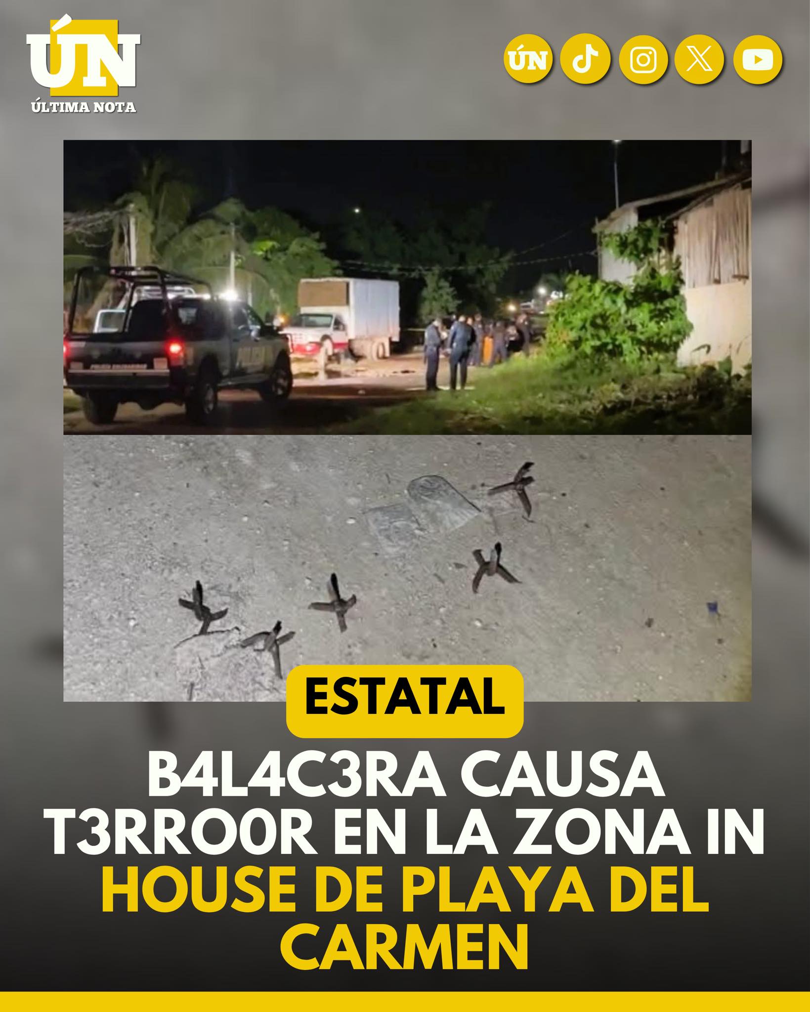 B4l4c3ra causa terror en la zona In House de Playa del Carmen.