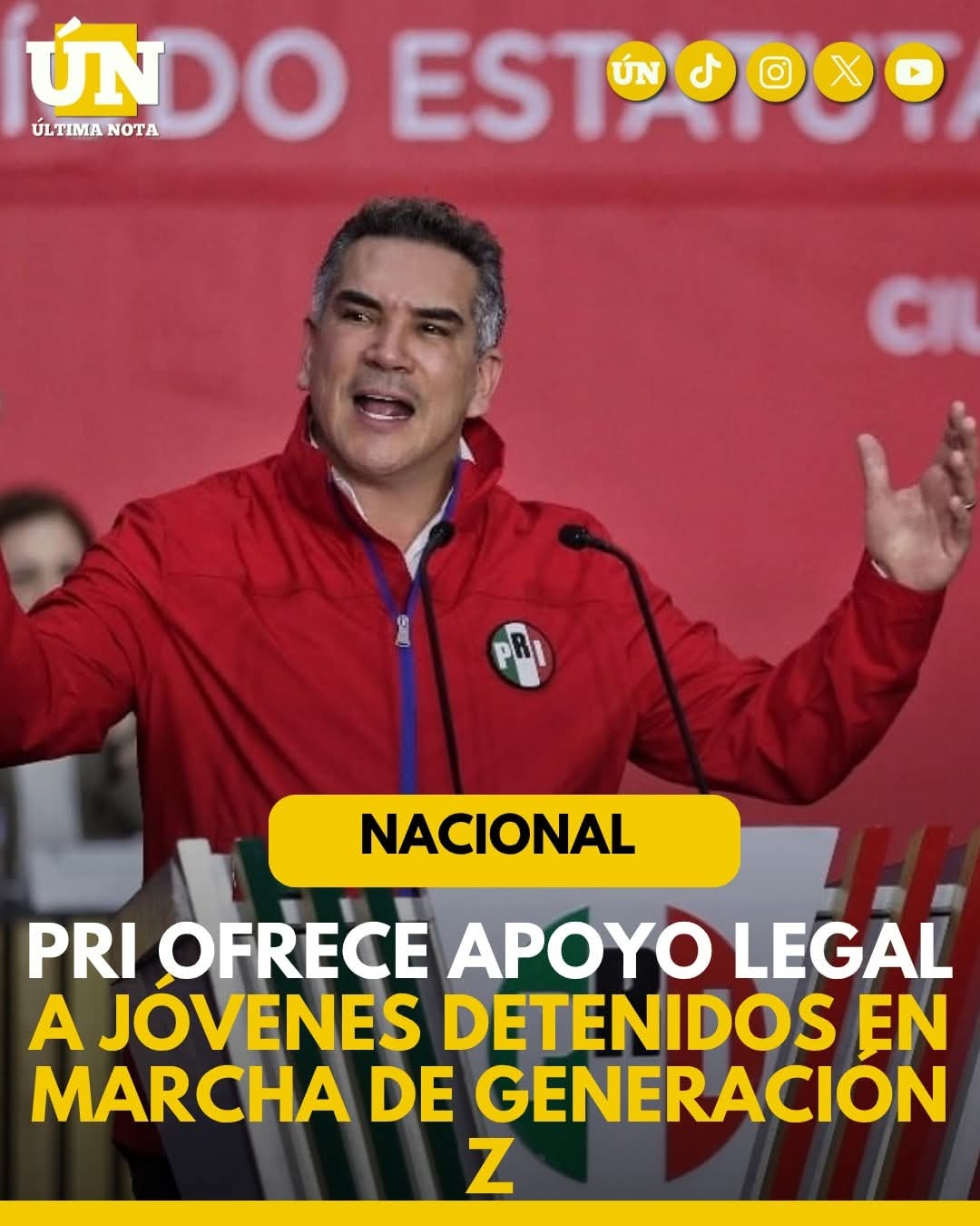 PRI ofrece defensa legal para jóvenes detenidos en marcha de Generación Z.